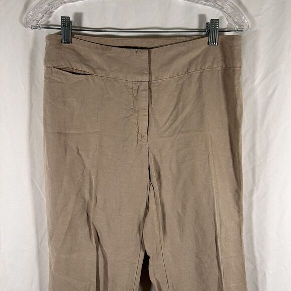 Eileen Fisher Linen Blend Pants Women's 6P Petite Single Pocket Mid Rise Light - Picture 2 of 9